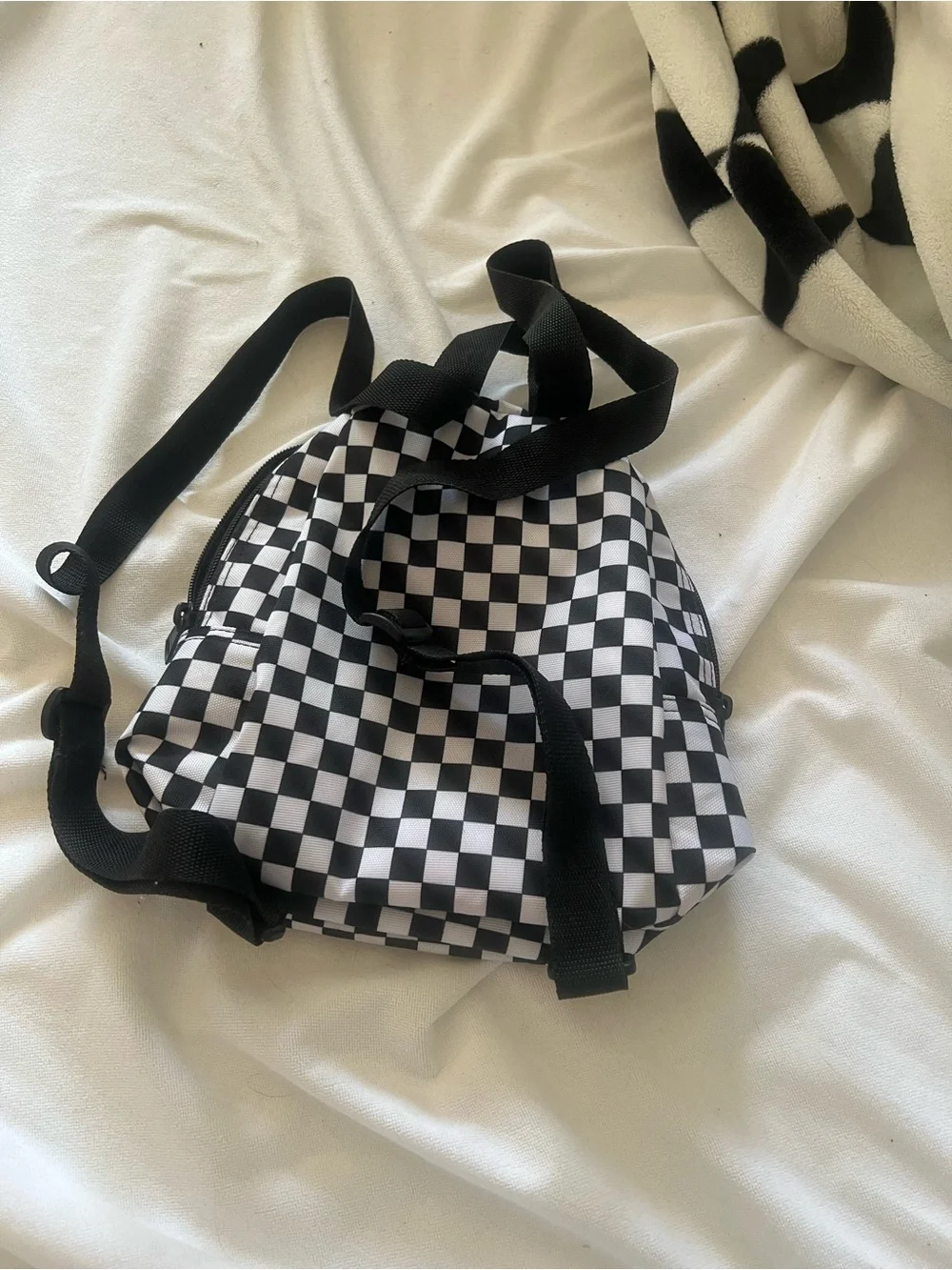 Vans Checkerboard Mini Backpack - Black & White